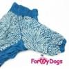 Комбинезон синий цветок мопс для мальчиков теплый для собак породы мопс, французский бульдог