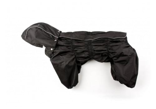 Дождевик Black непромокаемый с капюшоном для собак породы шарпей, чау-чау, кокер спаниель, английский бульдог