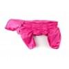 Дождевик Розовый непромокаемый с капюшоном для собак породы шарпей, чау-чау, кокер спаниель, английский бульдог